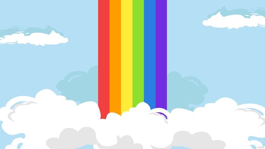 Rainbow Cloud Background