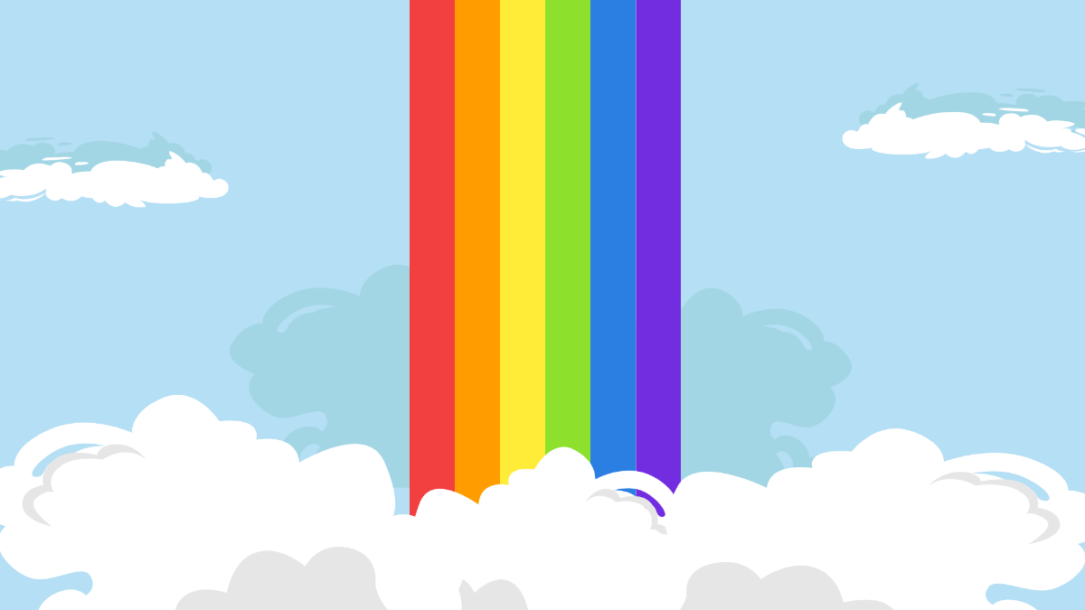 Rainbow Clouds Background Template
