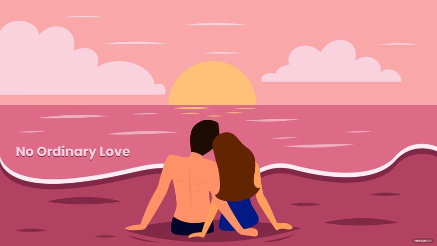 Free Love Beach Wallpaper in JPG