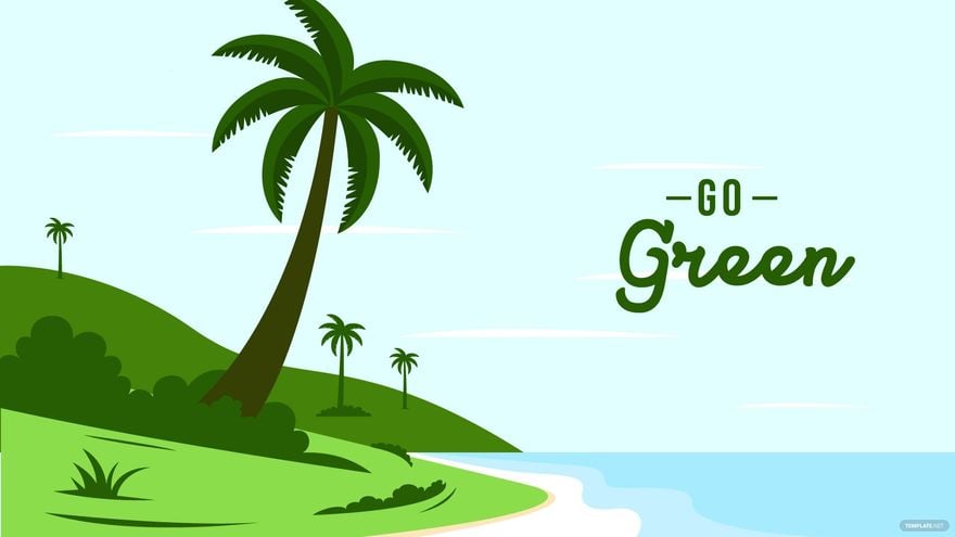 Free Green Beach Wallpaper