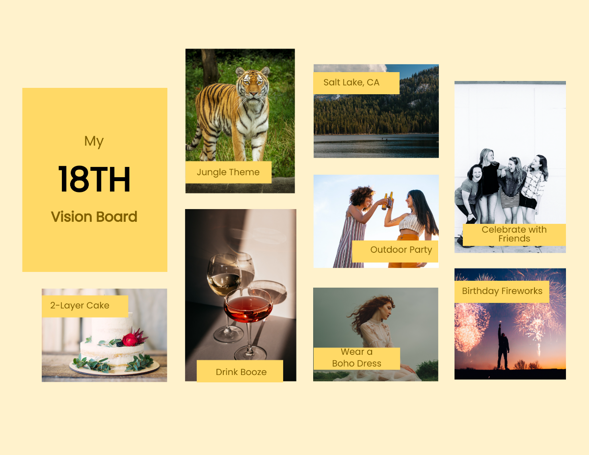 Party Vision Board Template