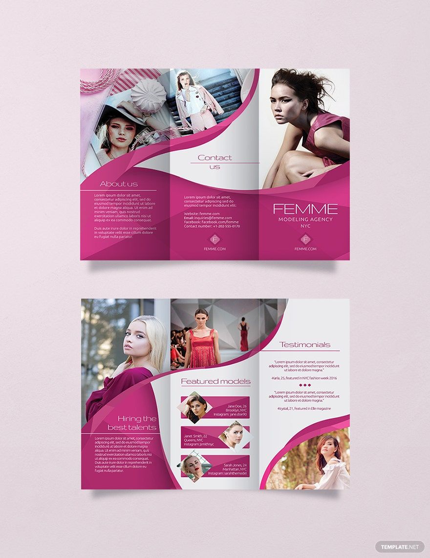 Creative Modelling Agency Brochure Template