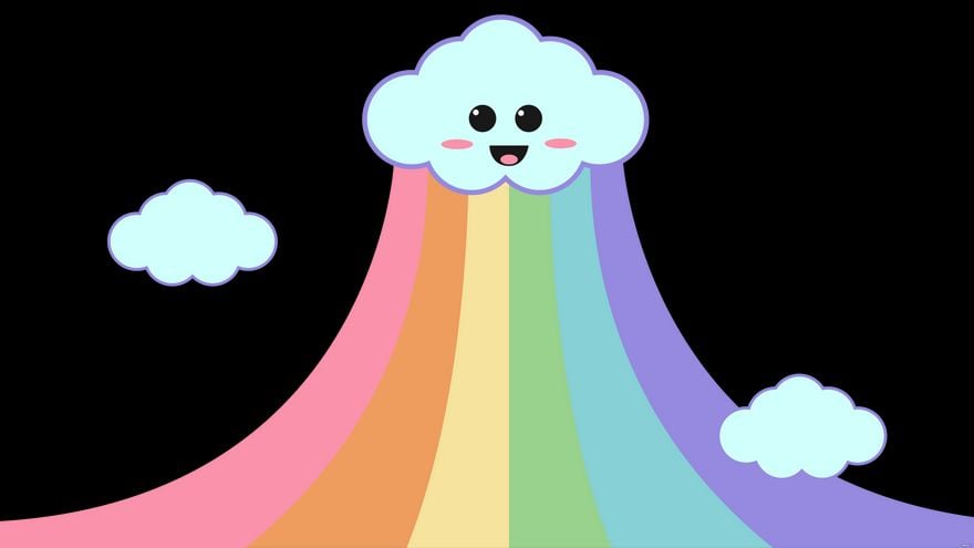 Kawaii Rainbow Background