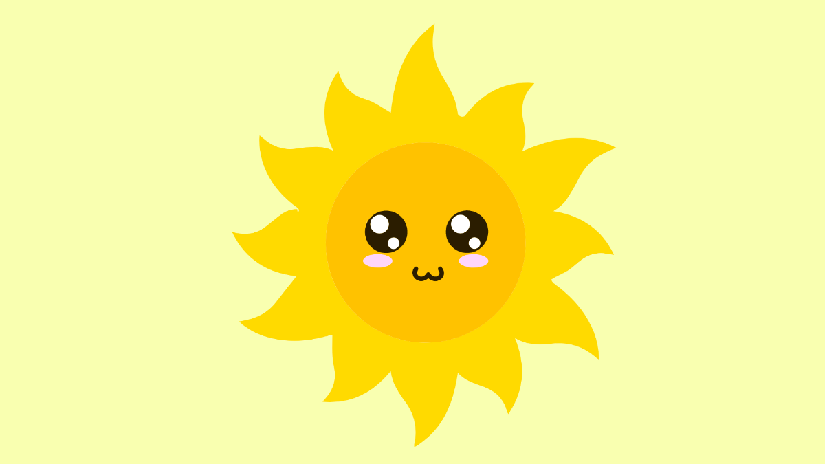 Yellow Sun Background Template