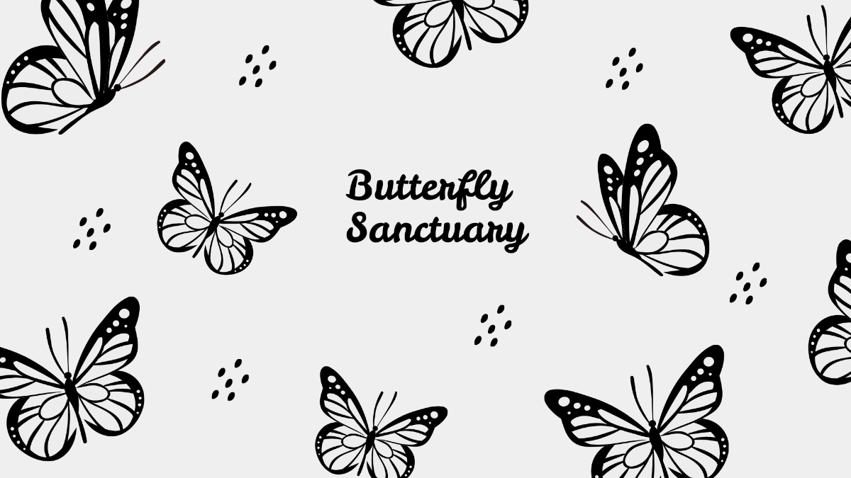 Free Black And White Butterfly Wallpaper Template