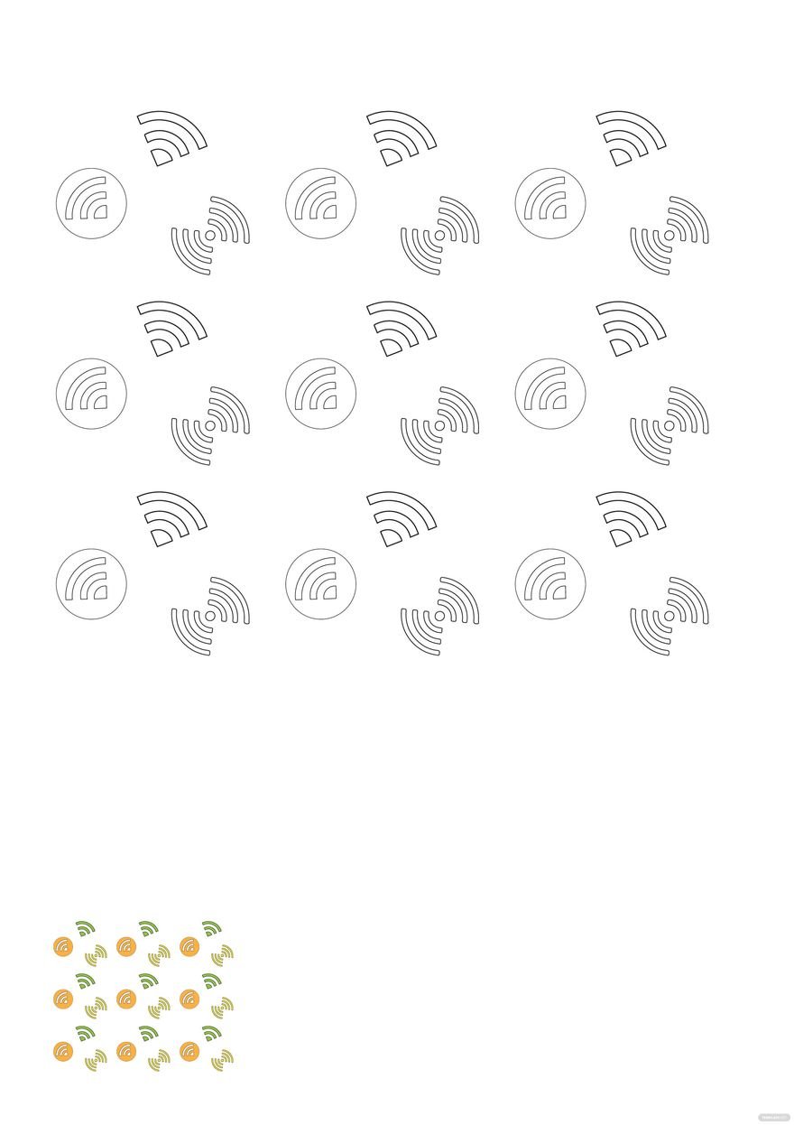 Free Wifi Background coloring page