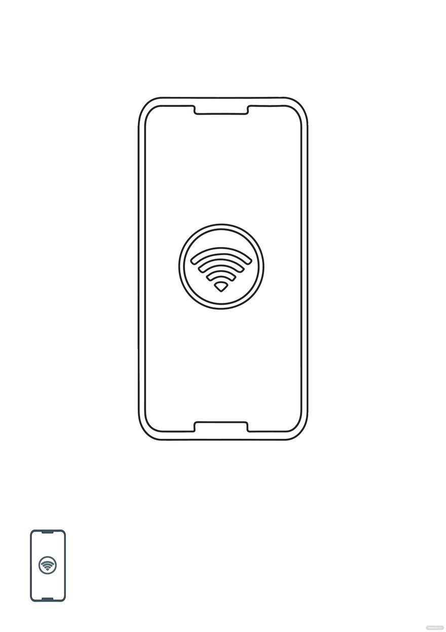 Free Mobile Wifi coloring page