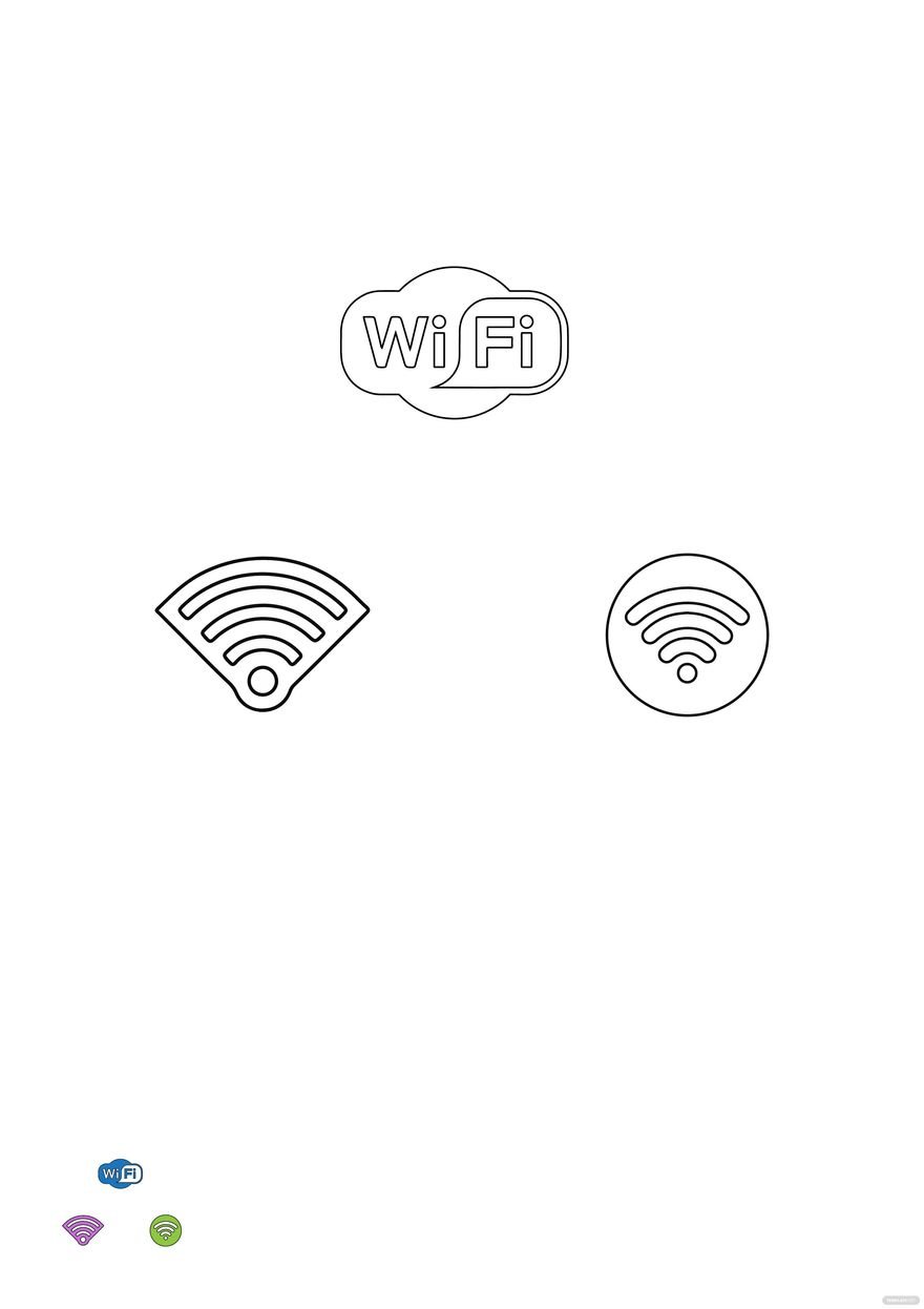 Free Small Wifi Symbol coloring page