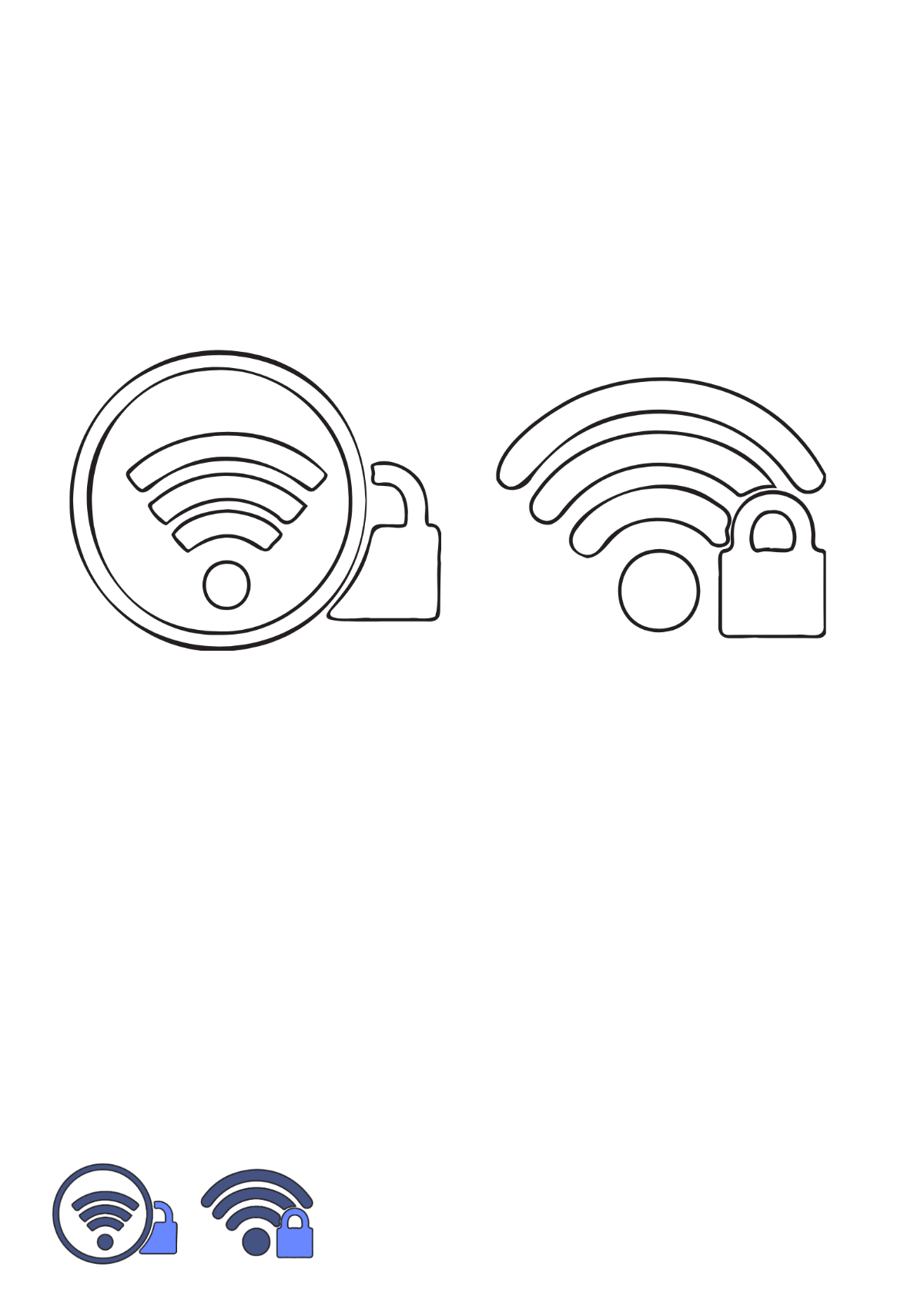 Secure Wifi coloring page