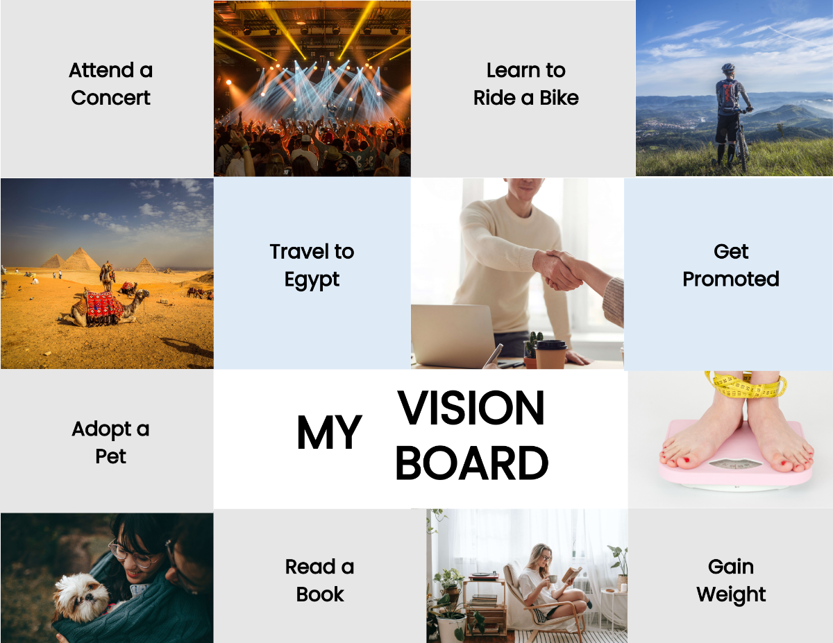 Blank Vision Board Template