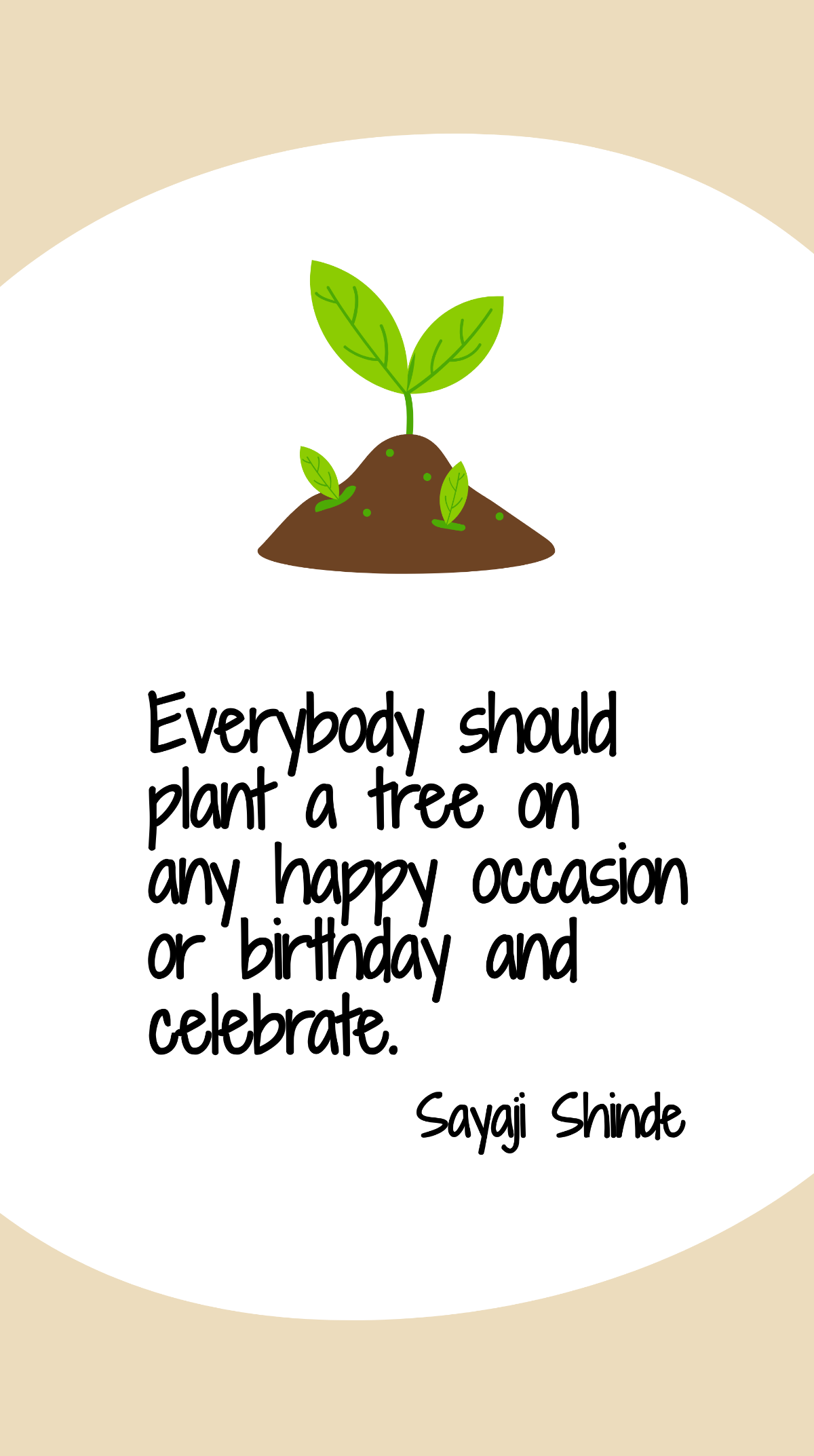 Sayaji Shinde - Everybody should plant a tree on any happy occasion or birthday and celebrate.