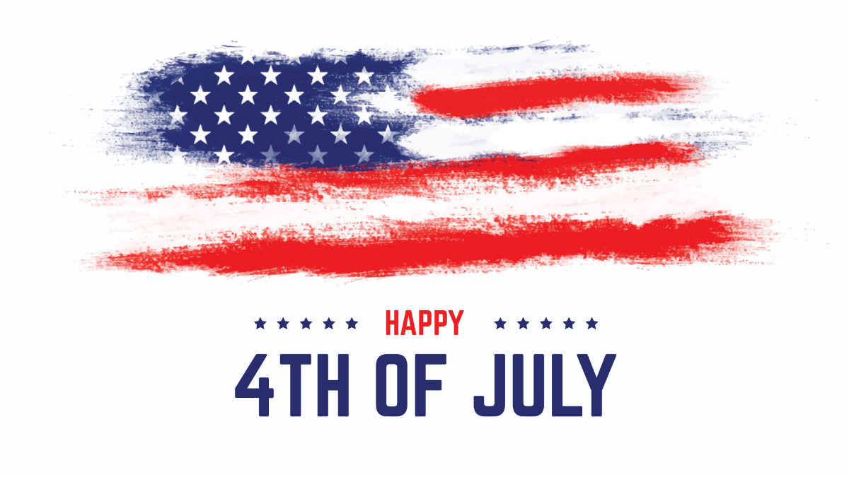 Watercolor 4th Of July Wallpaper Template