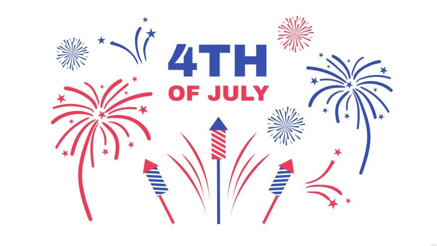 4th Of July Fireworks Background in Illustrator, EPS, SVG, JPG, PNG
