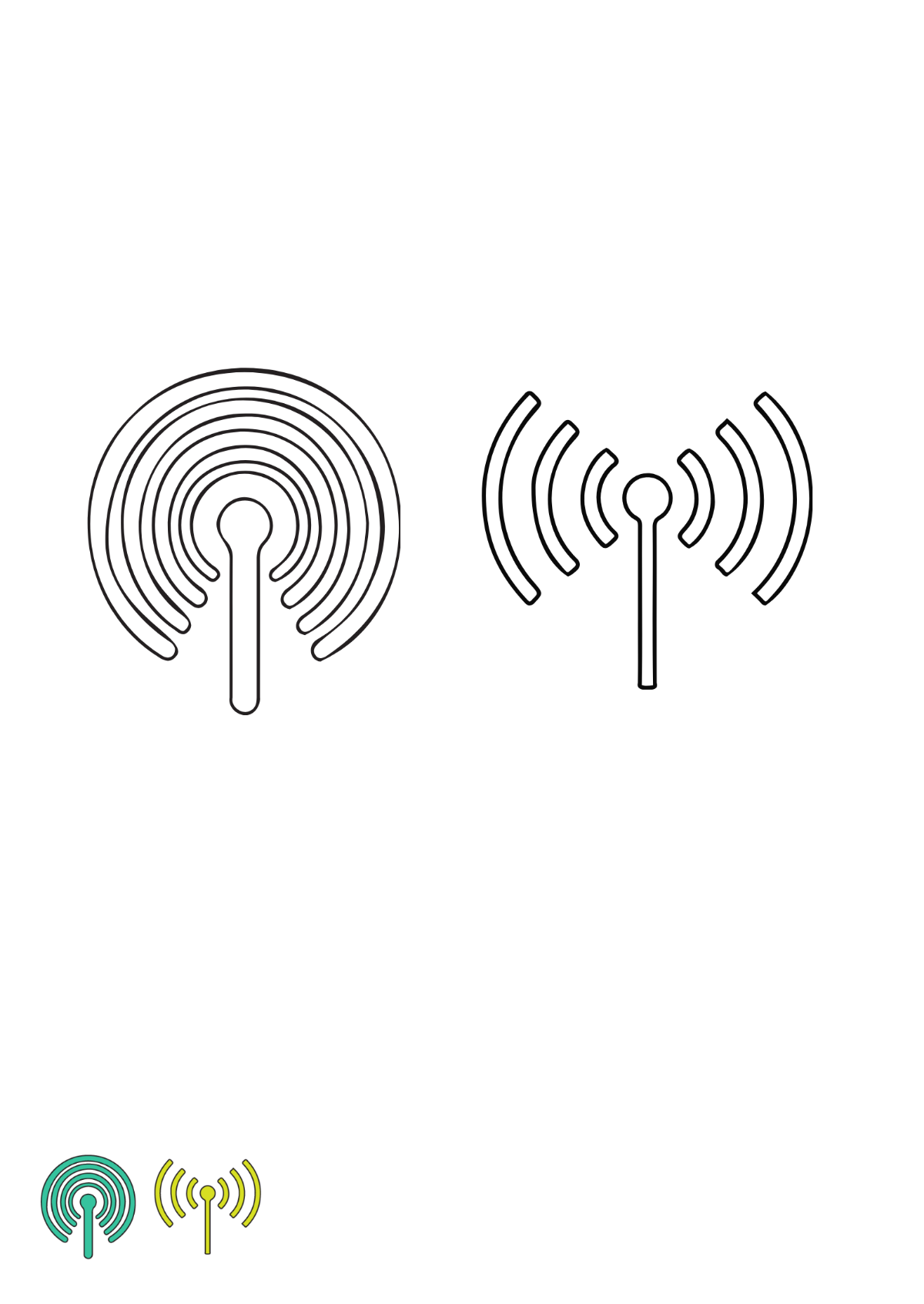 Wifi Antenna coloring page Template