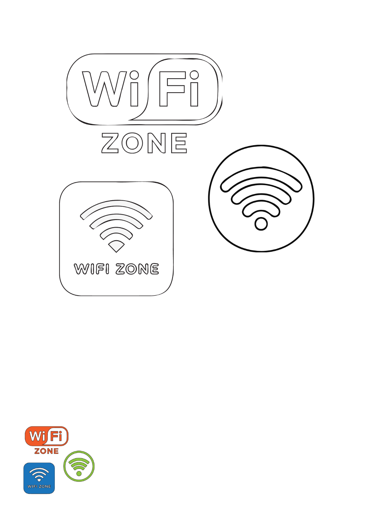 Hotspot Wifi coloring page Template