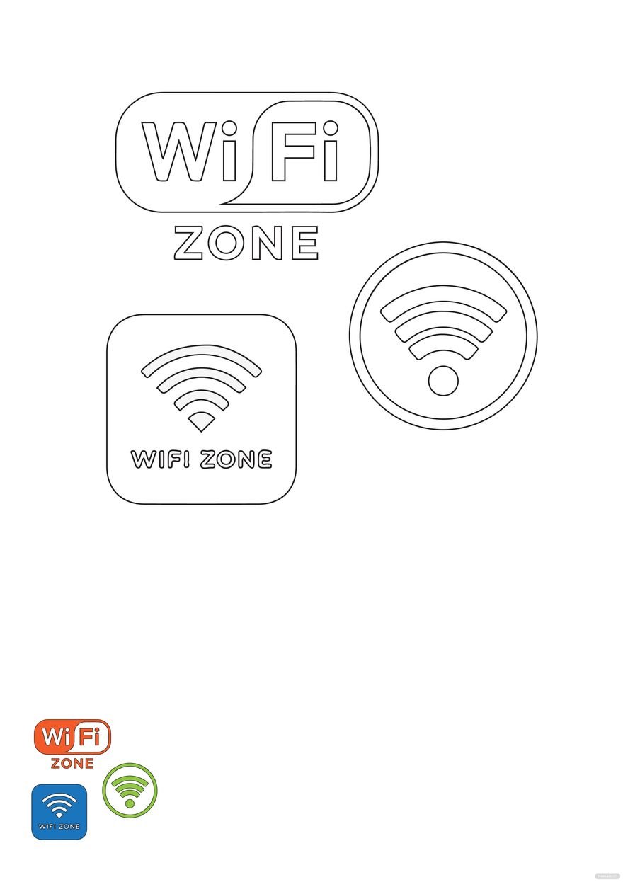Hotspot Wifi coloring page