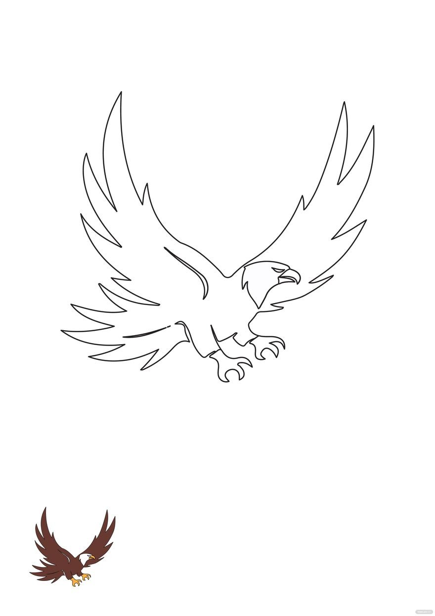 Simple Eagle coloring page