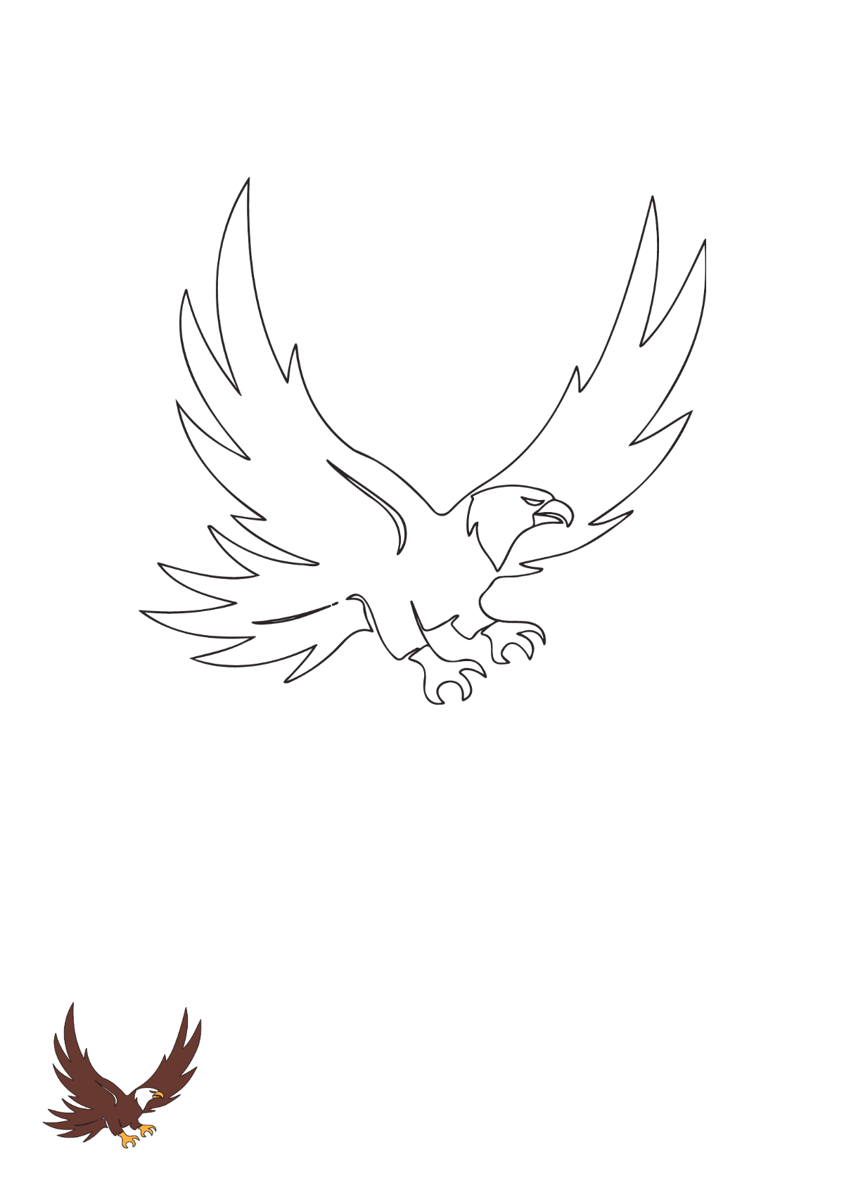 Simple Eagle coloring page