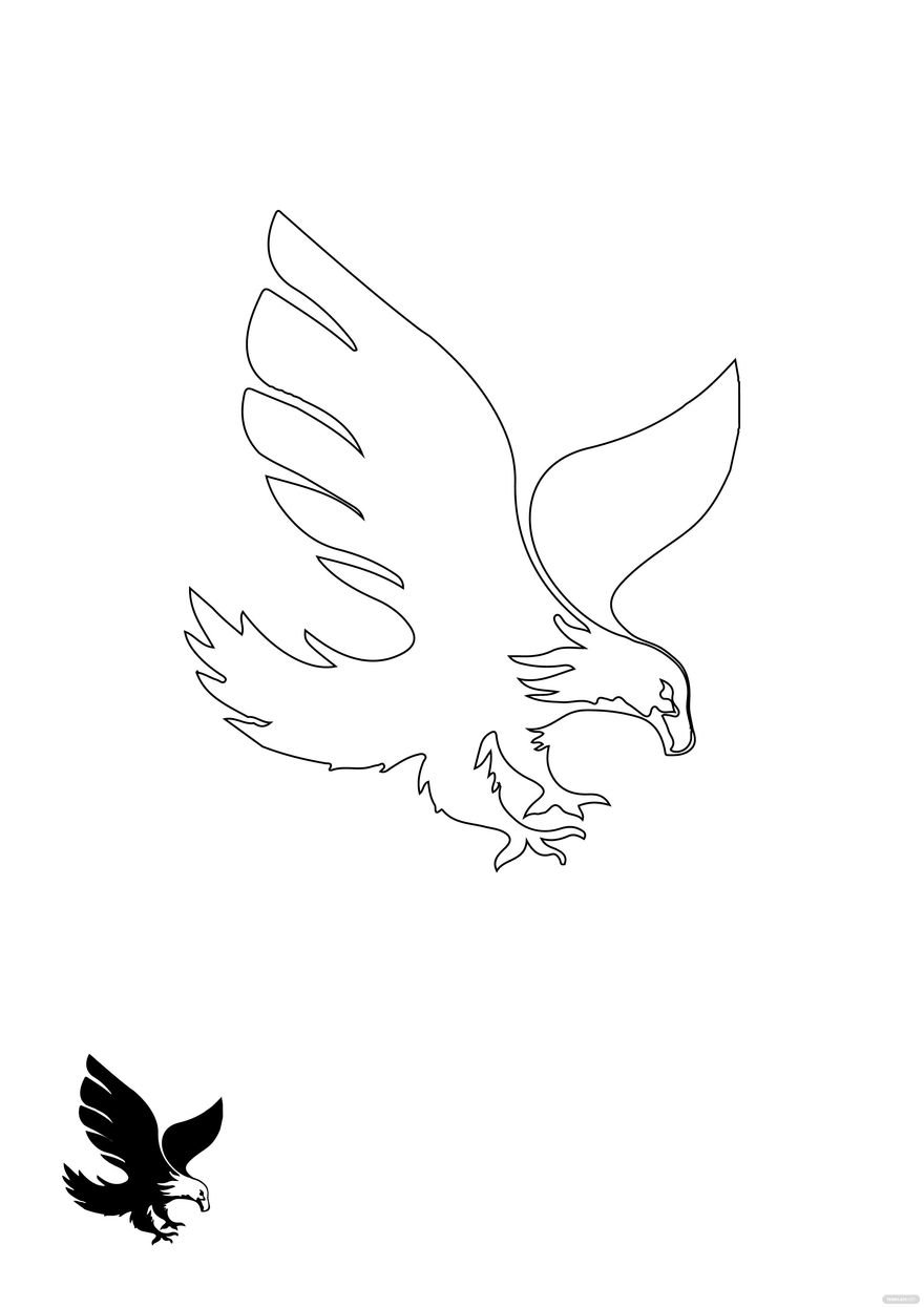 Free Black Eagle coloring page