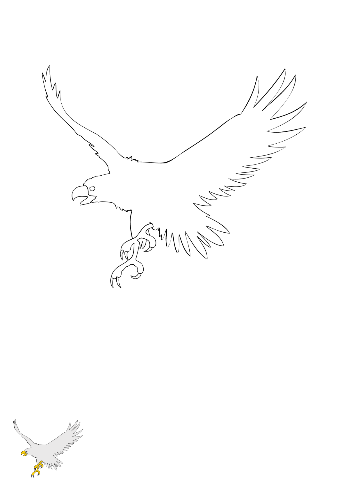 Free White Eagle coloring page Template