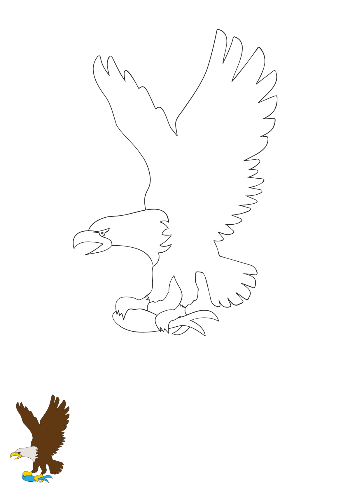Eating Eagle coloring page