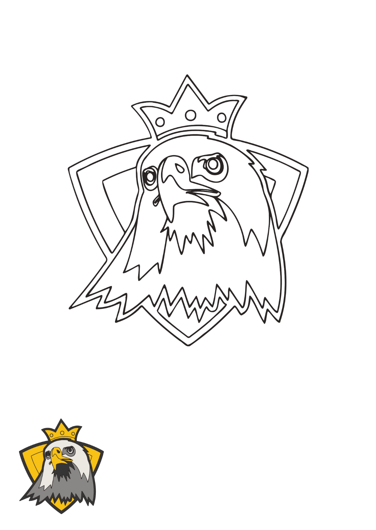 King Eagle coloring page Template