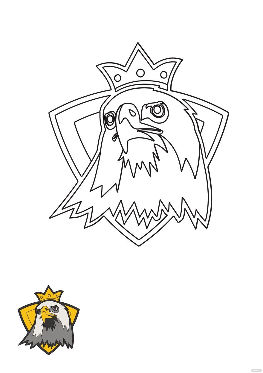 Free King Eagle coloring page in PDF