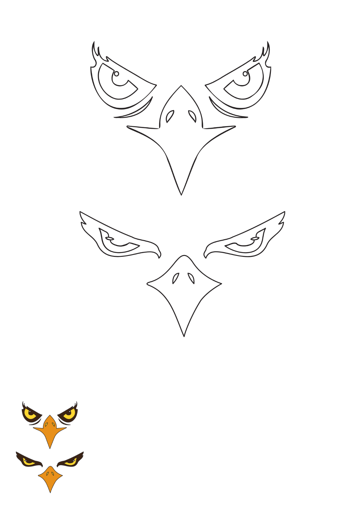 Eagle Eye coloring page Template