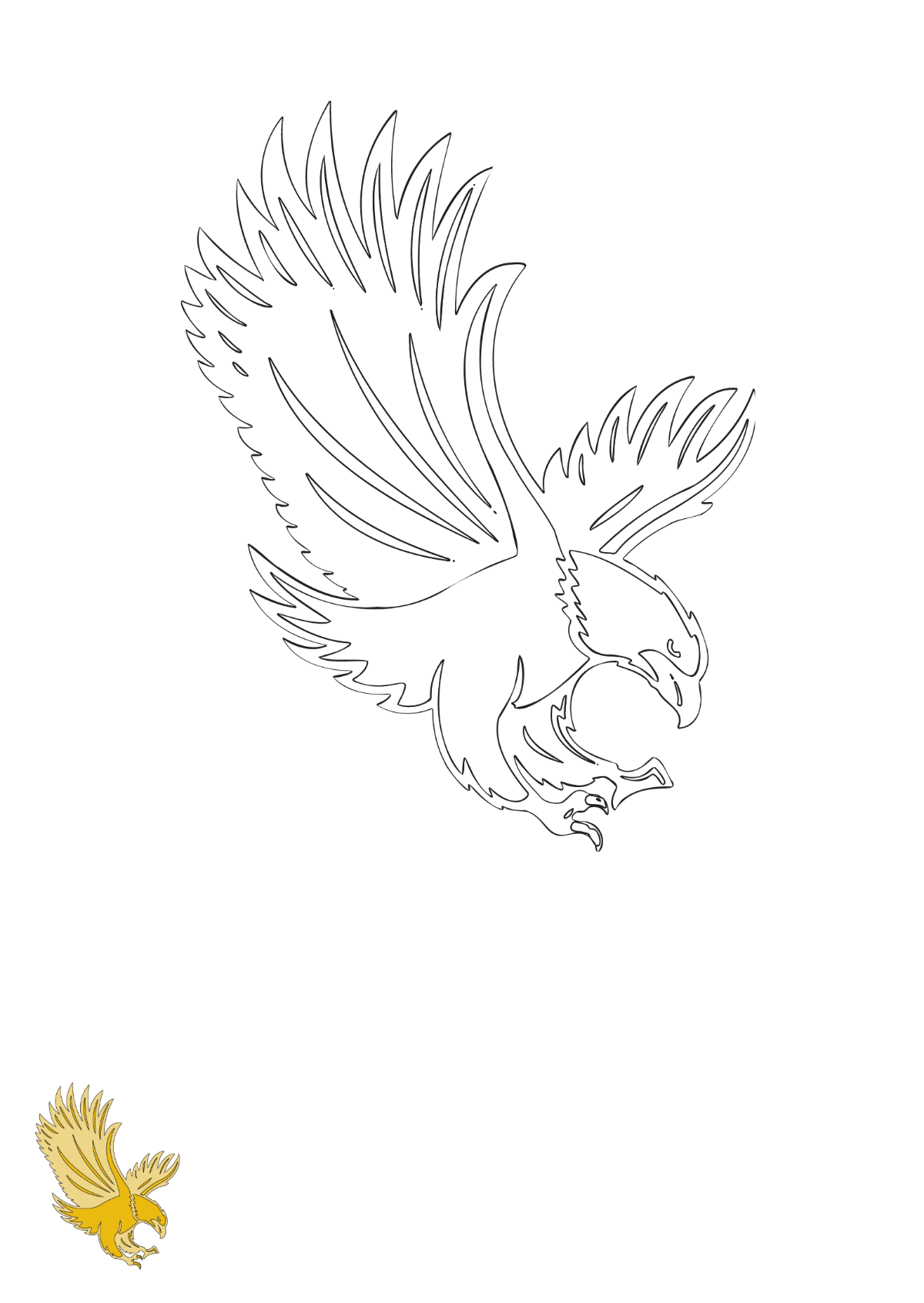 Free Golden Eagle coloring page Template