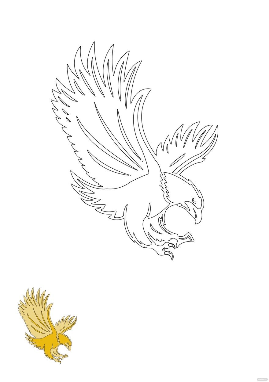 Golden Eagle coloring page in PDF
