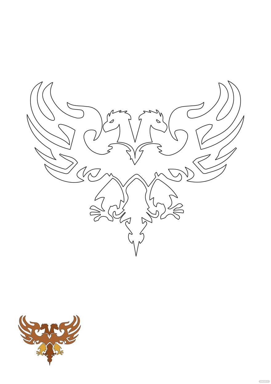 Double Header Eagle coloring page