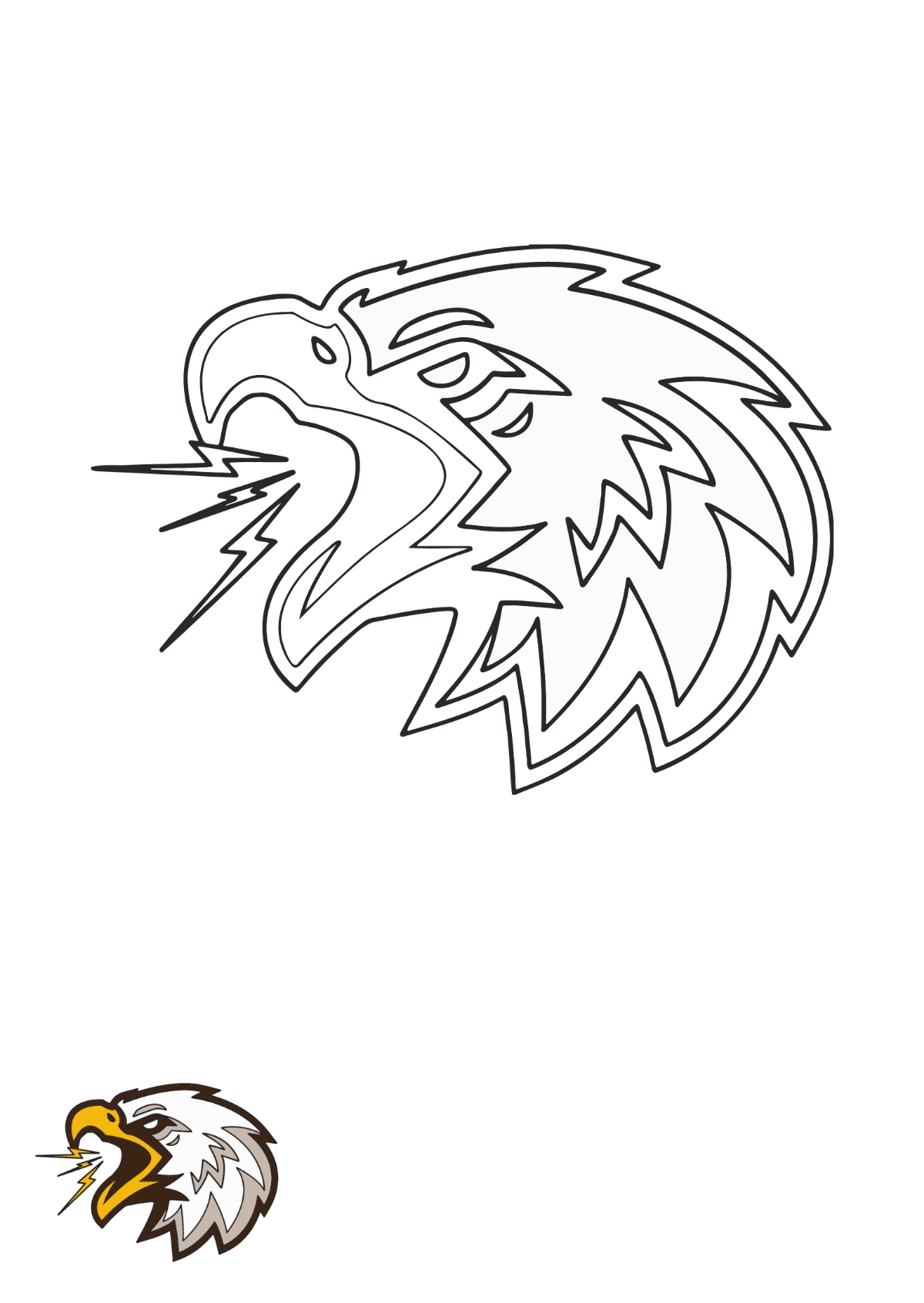 Screaming Eagle coloring page