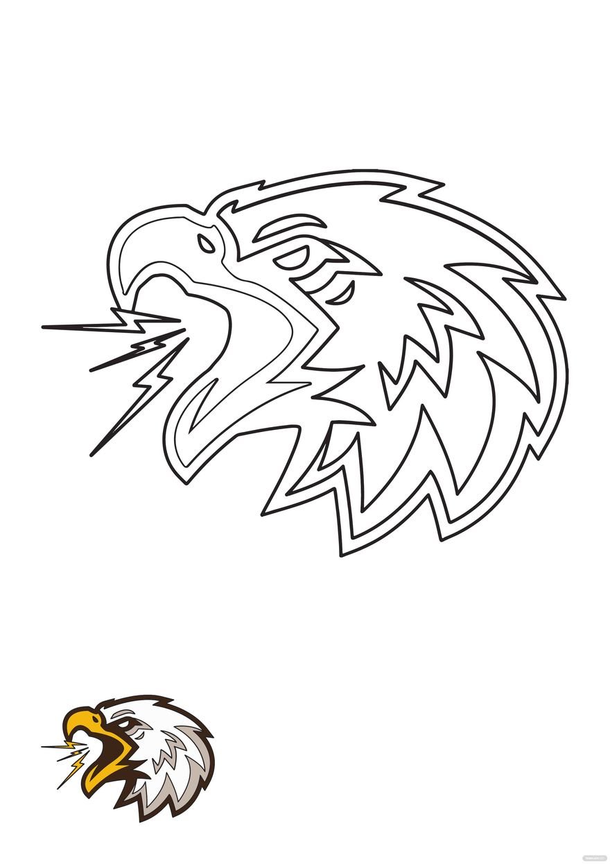 Screaming Eagle coloring page in PDF