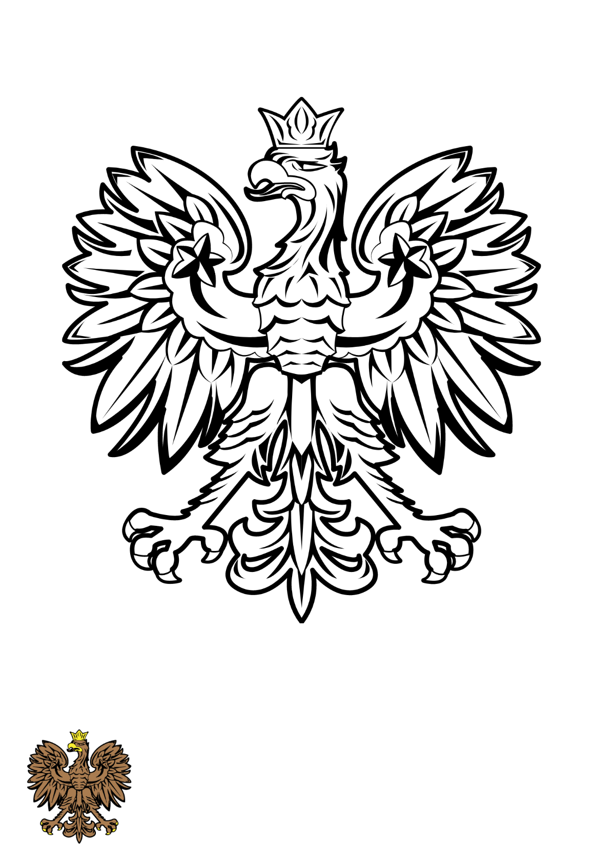 Polish Eagle coloring page Template