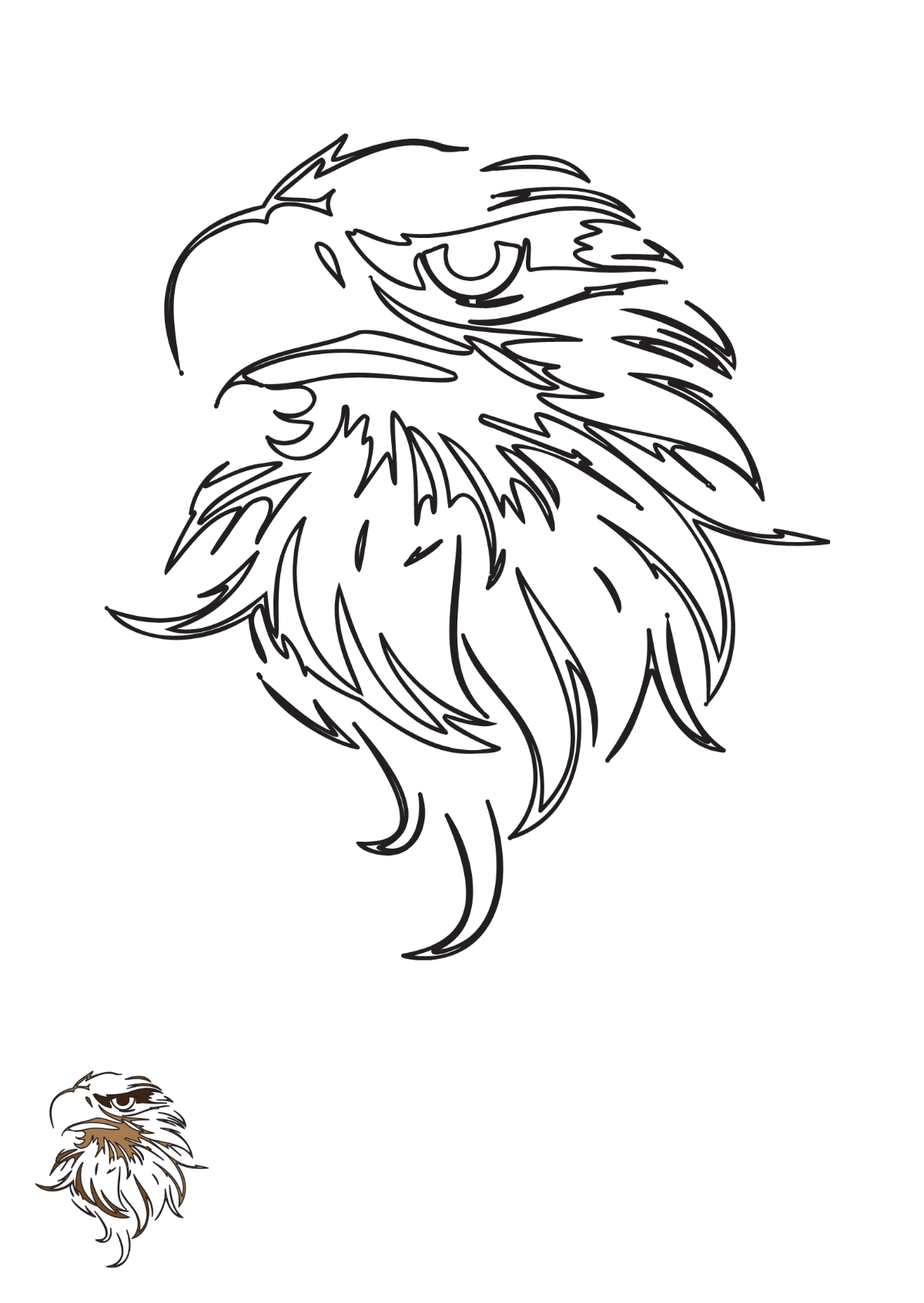 Eagle Tattoo coloring page