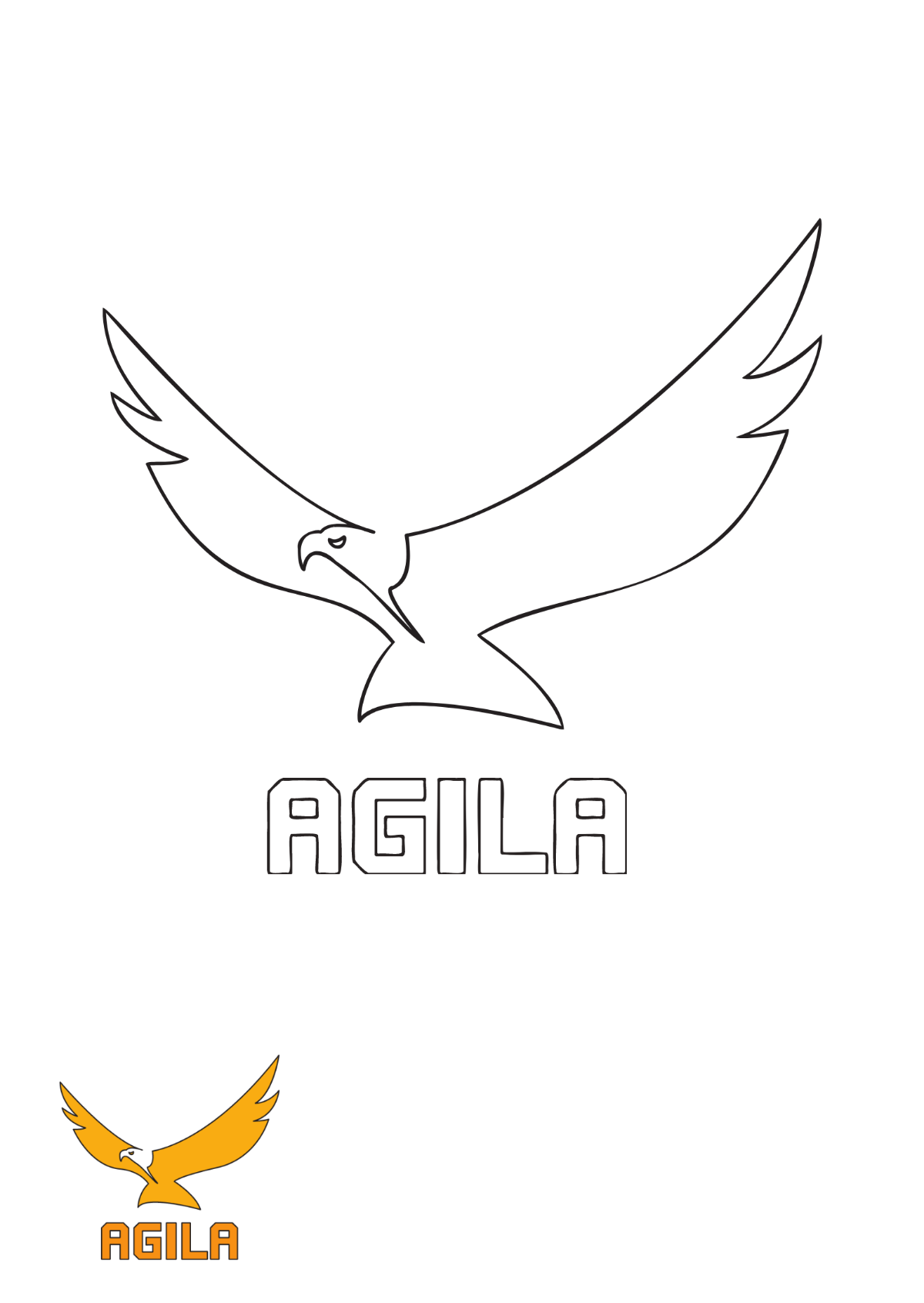 Eagle Logo Coloring Page