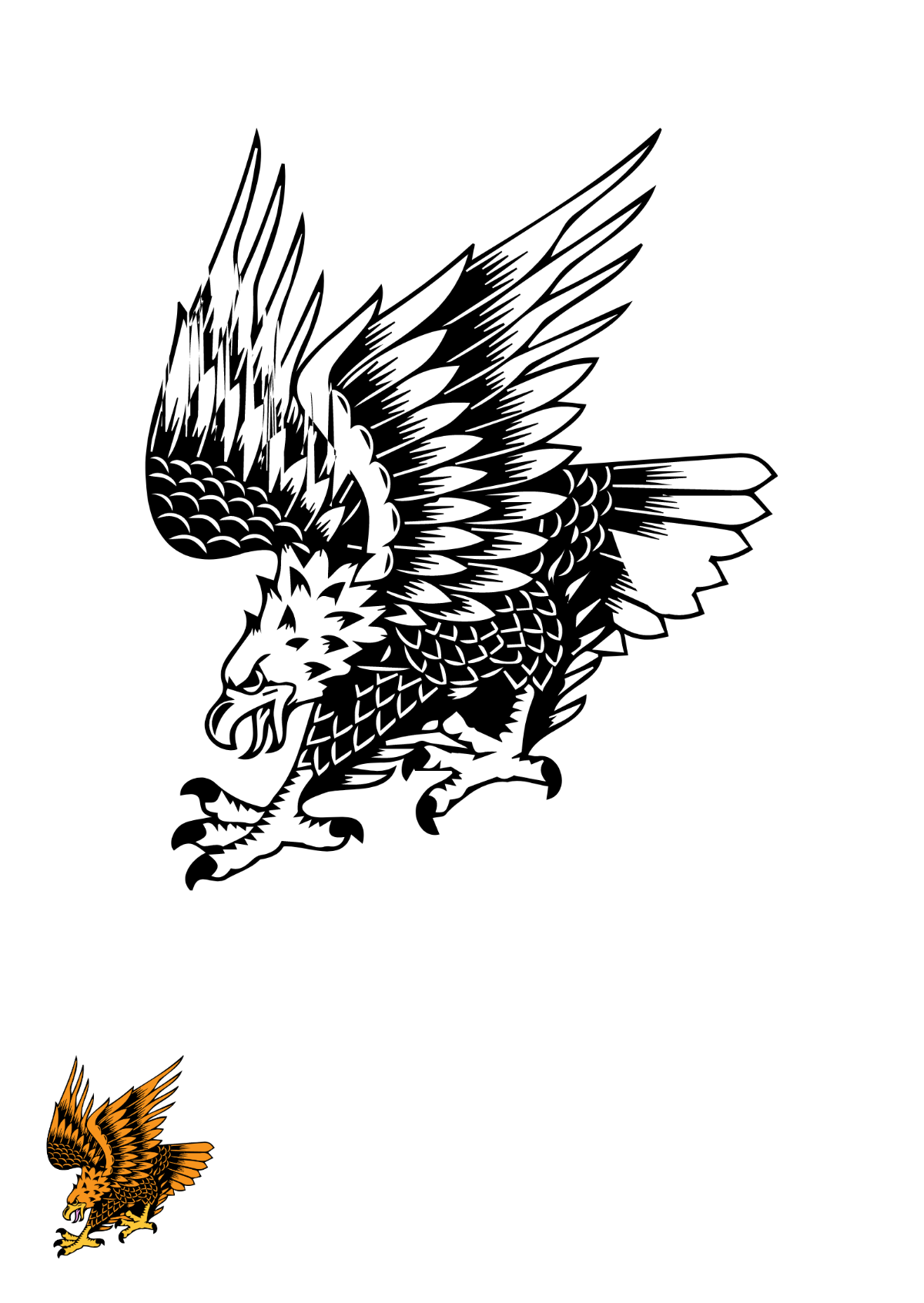 Mexican Eagle Coloring Page