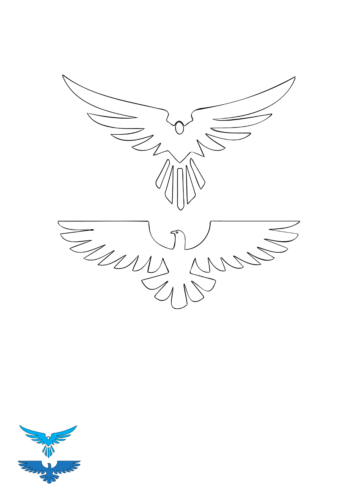 Free Eagle Symbol Coloring Page Template