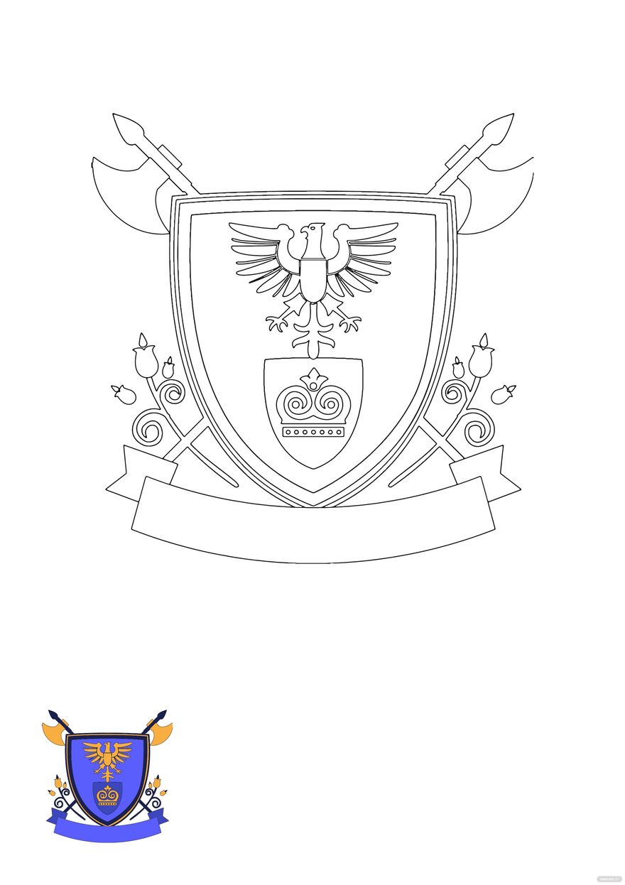 Eagle Crest Coloring Page in PDF