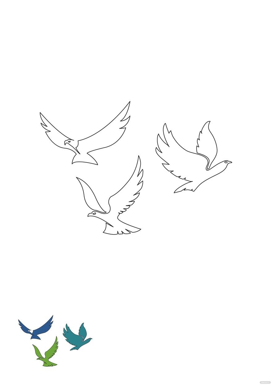 Free Eagle Icon coloring page in PDF