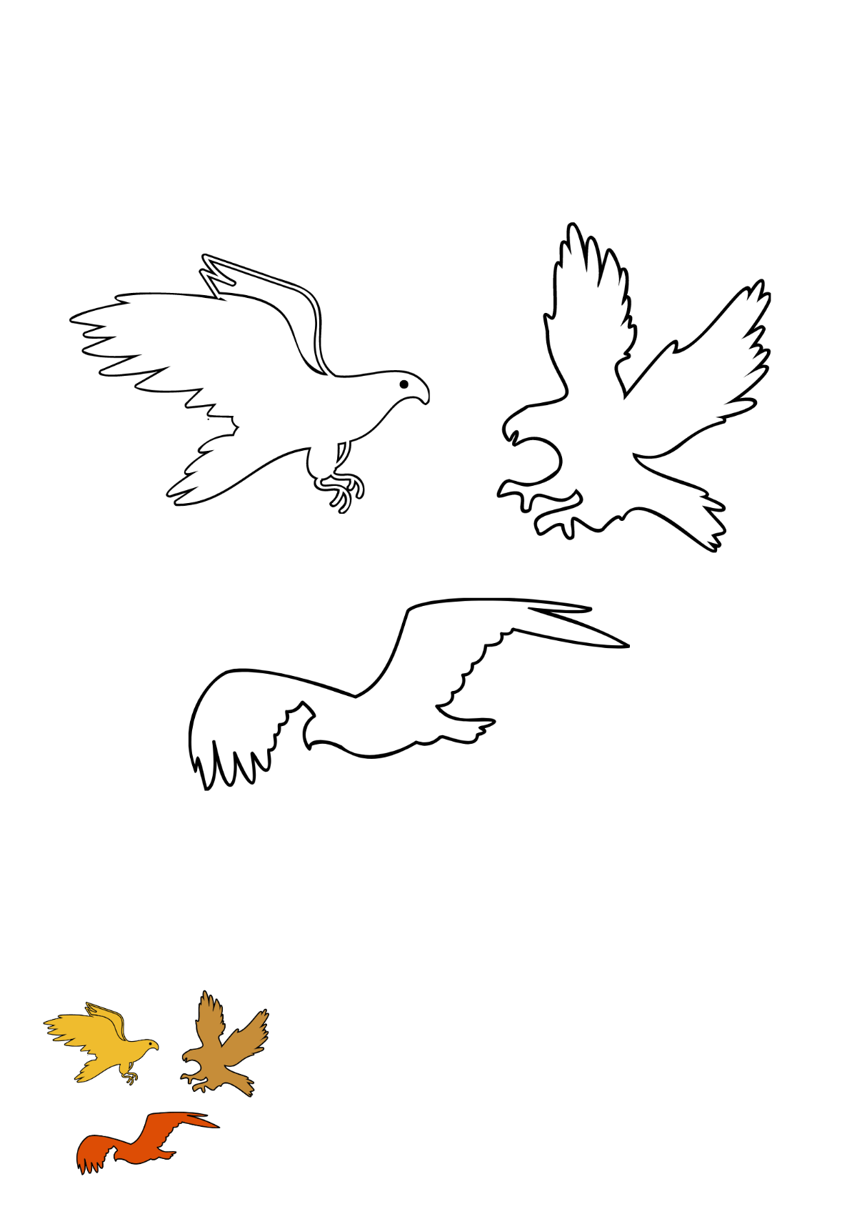 Transparent Eagle coloring page Template