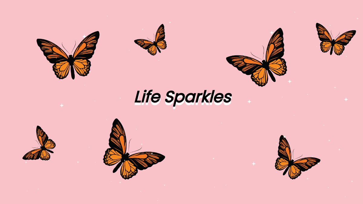 Free Sparkly Butterfly Wallpaper Template