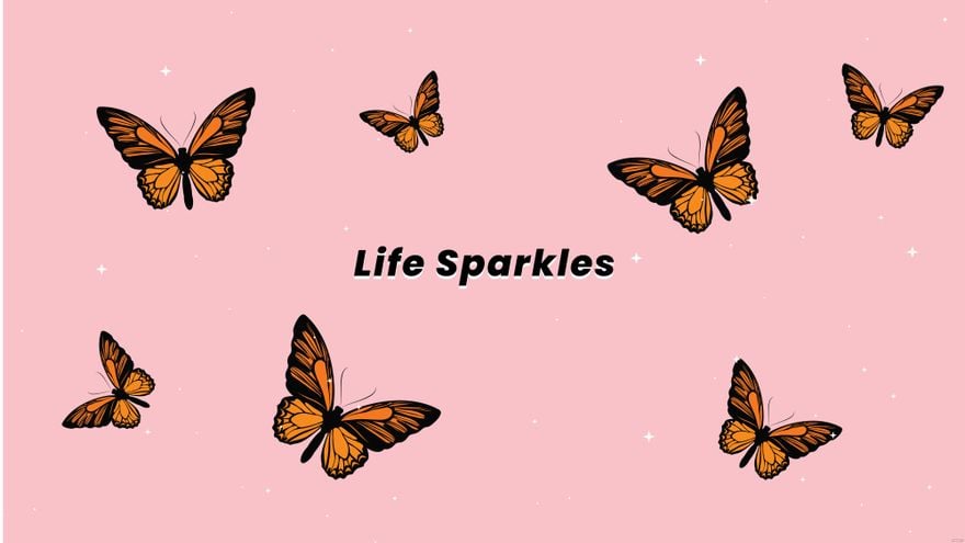 Free Sparkly Butterfly Wallpaper