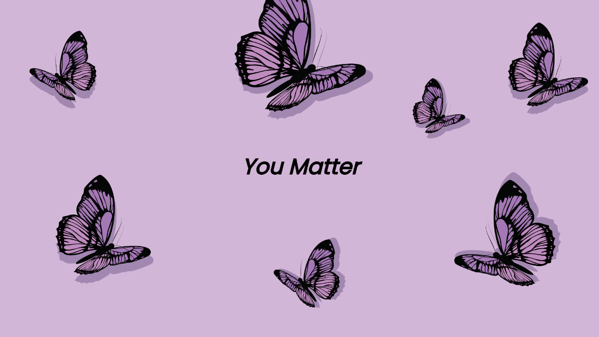 Lavender Butterfly Wallpaper Template