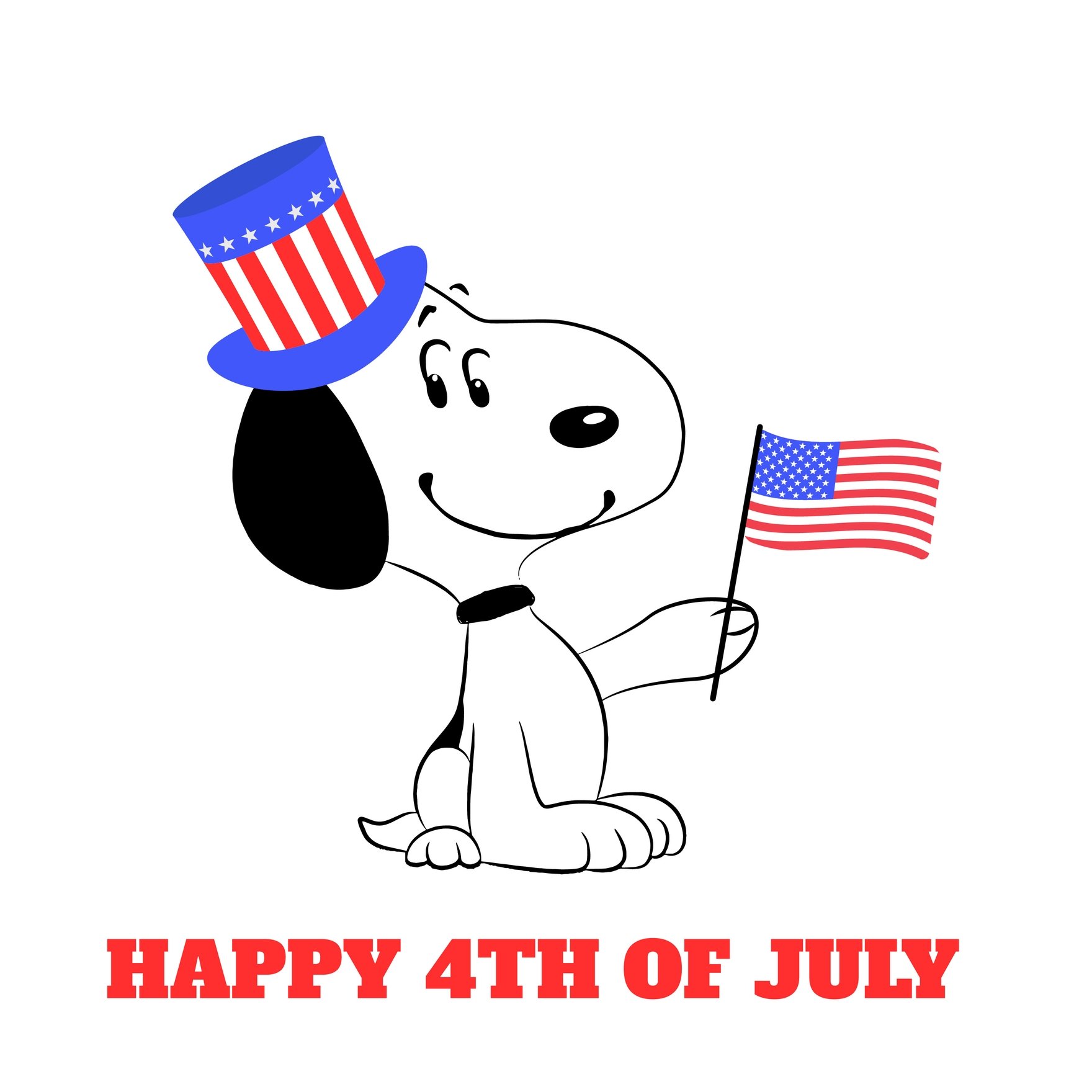 Free Snoopy 4th Of July Gif