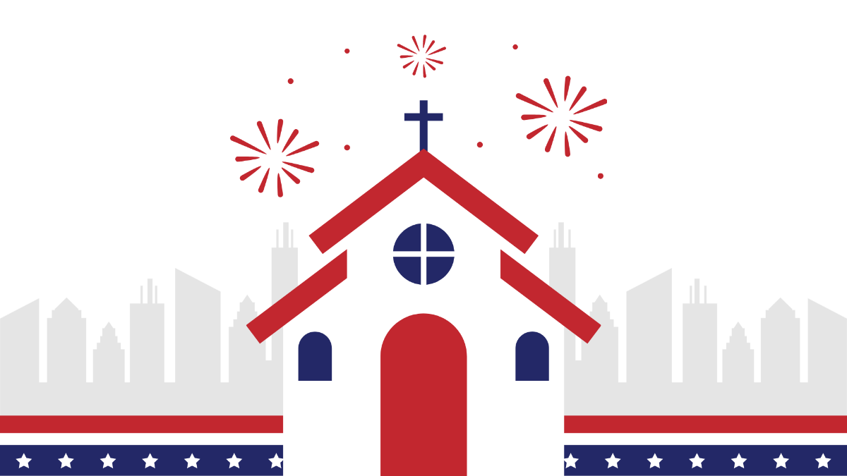 Free 4th Of July Church Background Template
