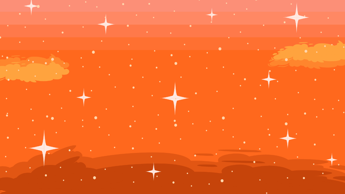 Orange Glitter Background Template