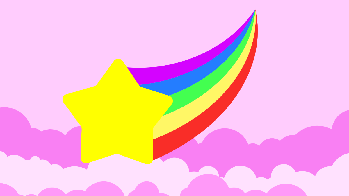 Rainbow Stars Background Template