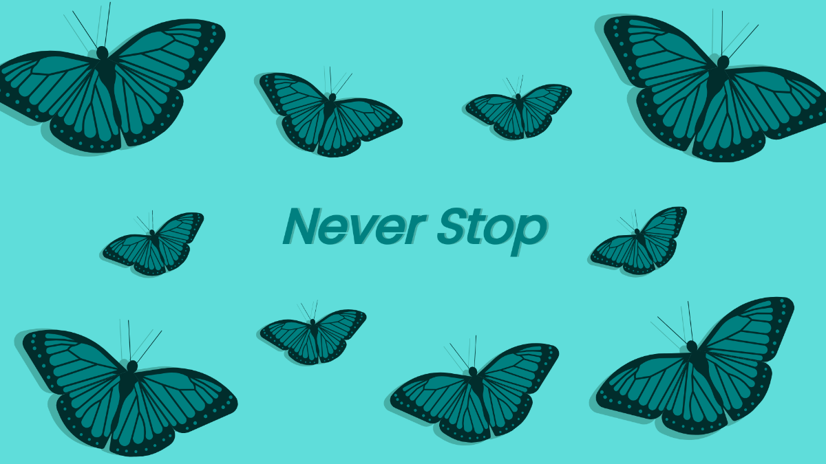 Teal Butterfly Wallpaper Template
