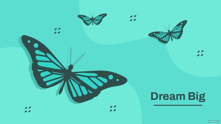 Turquoise Butterfly Wallpaper